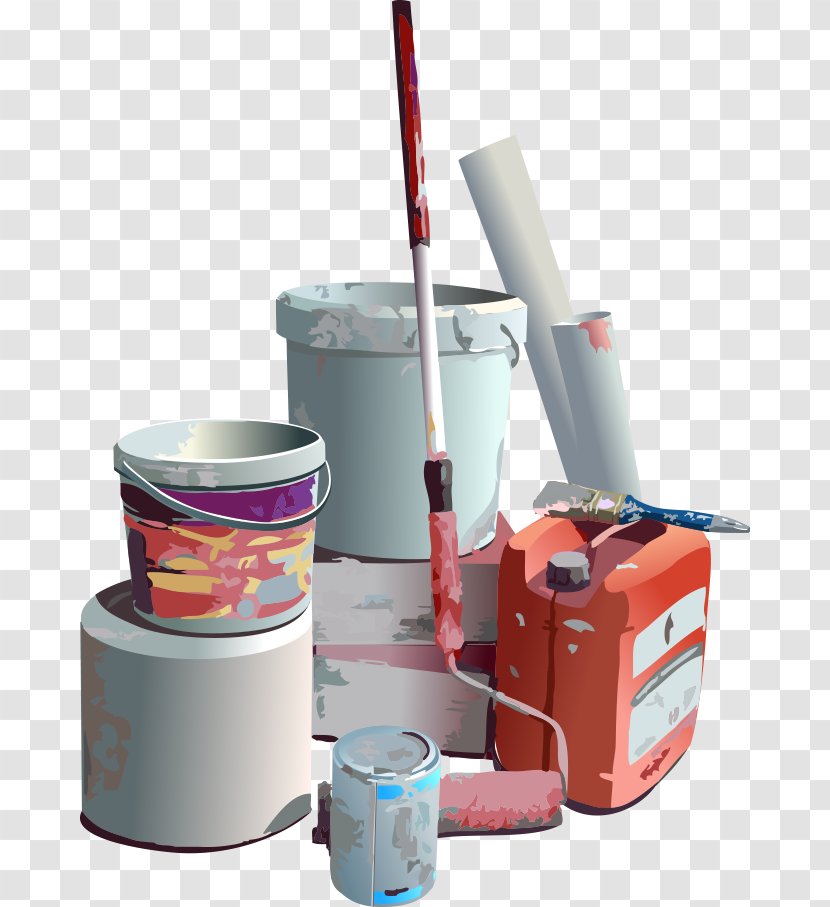 Paintbrush Bucket - Vector Paint Tools And The Transparent PNG