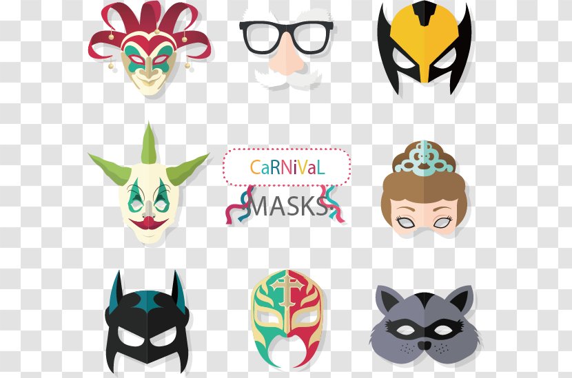 Batman Joker Mask Masquerade Ball - Eyewear - Vector Hand-painted Masked Transparent PNG