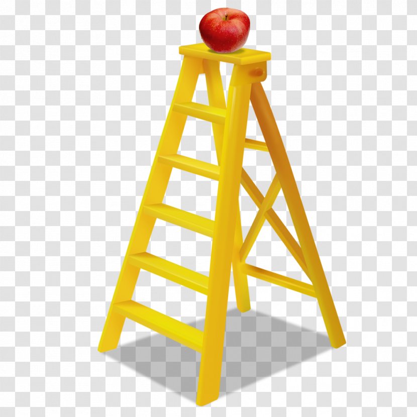Ladder Stairs - Gold - Free Yellow To Pull The Material Transparent PNG