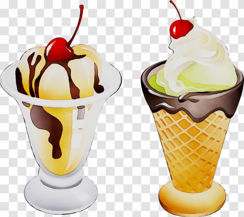 Sundae Gelato Ice Cream Cones Flavor - Food Transparent PNG