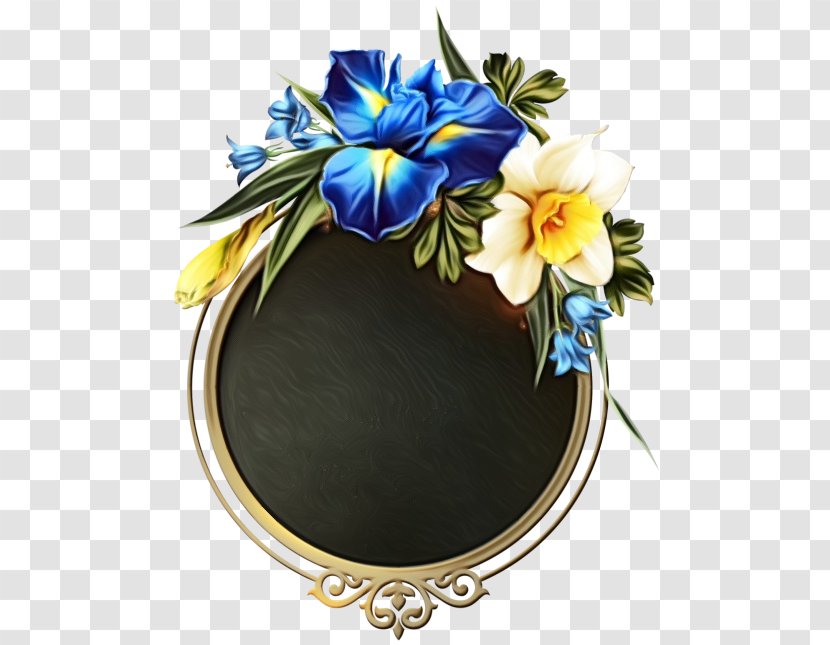 Blue Flower Borders And Frames - Headgear - Morning Glory Transparent PNG