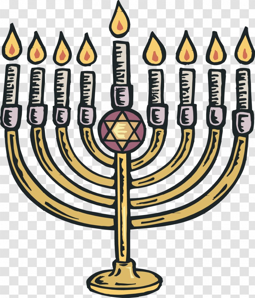 Menorah Hanukkah Judaism Clip Art - Jewish Symbolism - Cliparts Transparent PNG