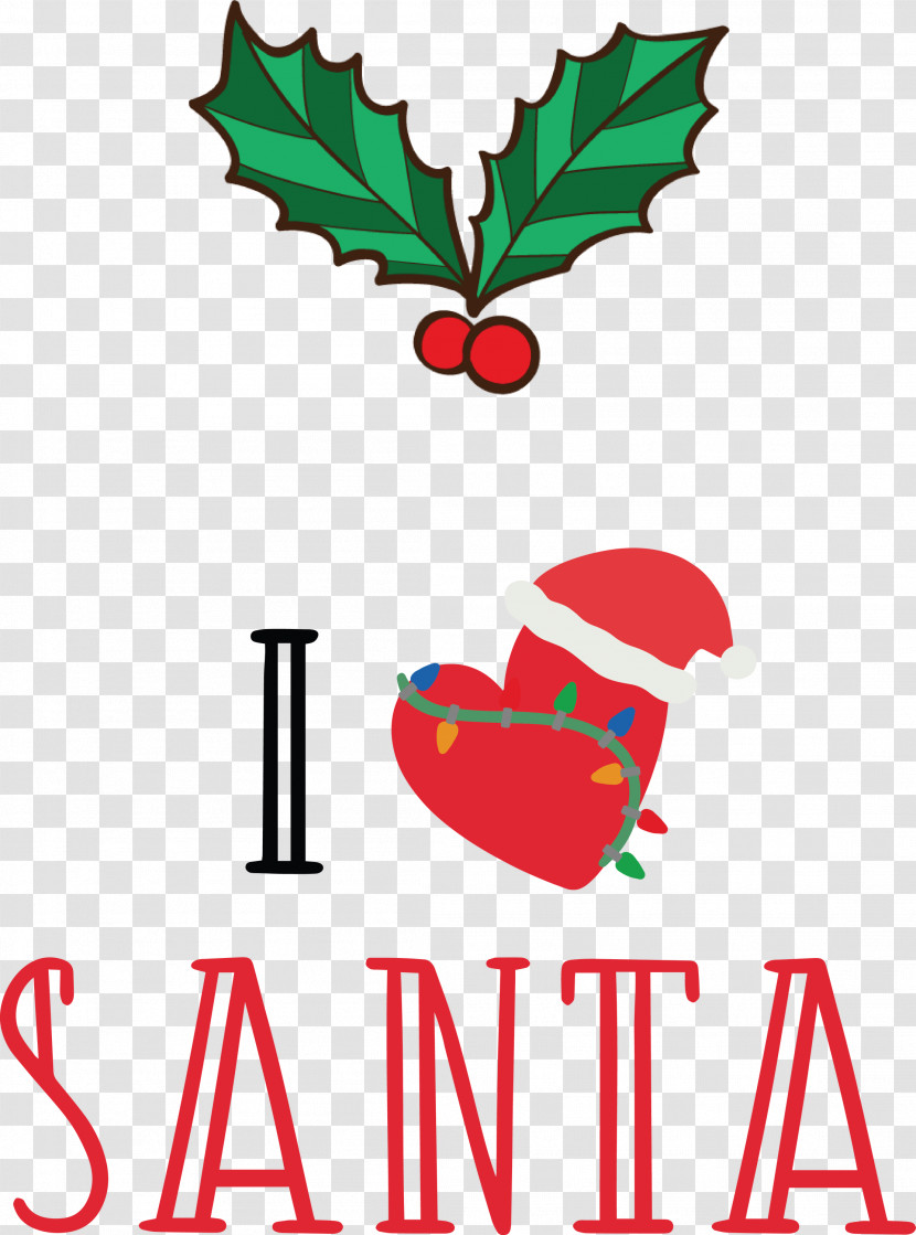 I Love Santa Santa Christmas Transparent PNG