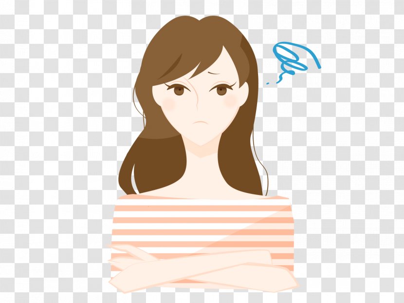 Hair Cartoon - Makeup - Long Brown Transparent PNG