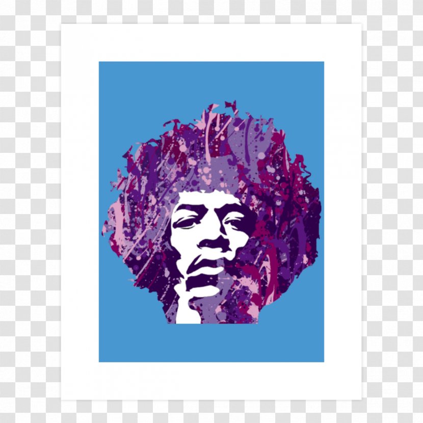 Jimi Hendrix Hoodie Graphic Design T-shirt - Purple Transparent PNG