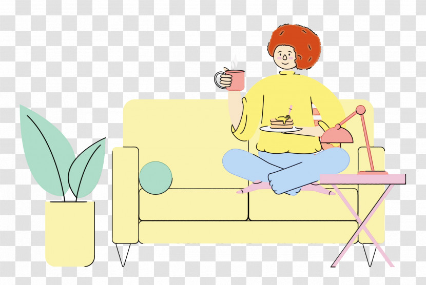 Cartoon Sitting Chair Yellow Joint Transparent PNG