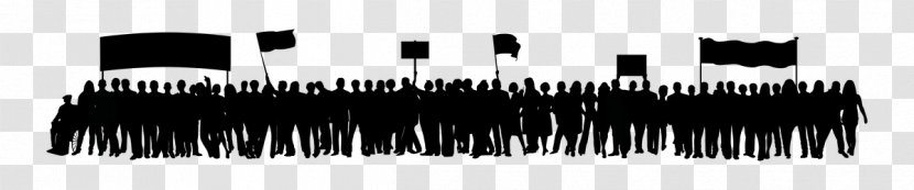 Protest Demonstration Human Rights Clip Art - Black And White - New Politics Transparent PNG