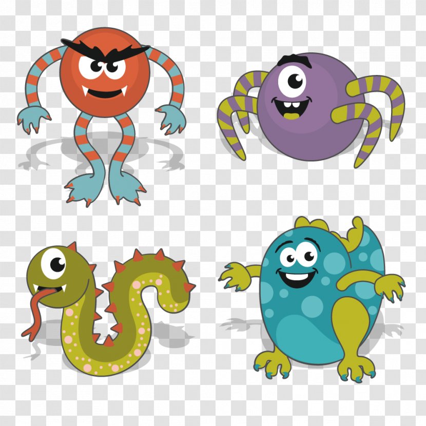 Monster Cartoon Drawing Silhouette - Organism Transparent PNG