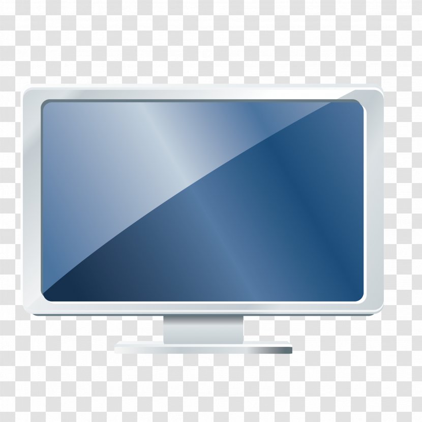Computer Monitor LCD Television Liquid-crystal Display Icon - Multimedia - TV Vector Transparent PNG