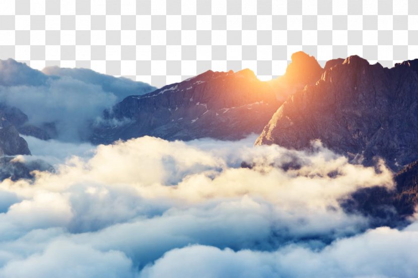 Dolomites Paper Cloud Mountain Wallpaper - Wall - Beautiful Scenery Field Transparent PNG