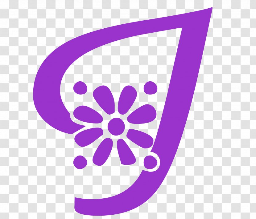 Purple Floral Letter J. - Violet - Petal Transparent PNG