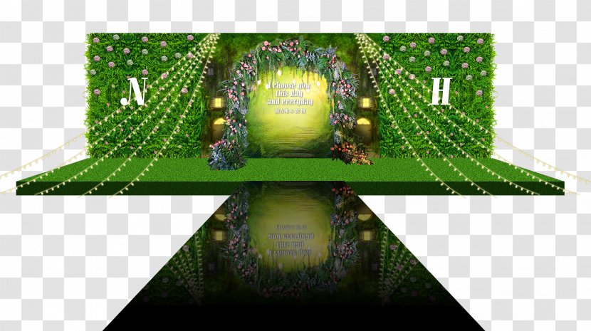Wedding - Green Countryside Decoration Transparent PNG