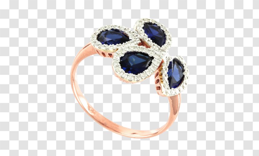 Sapphire Ring Brilliant Body Jewellery Czerwone Złoto Transparent PNG