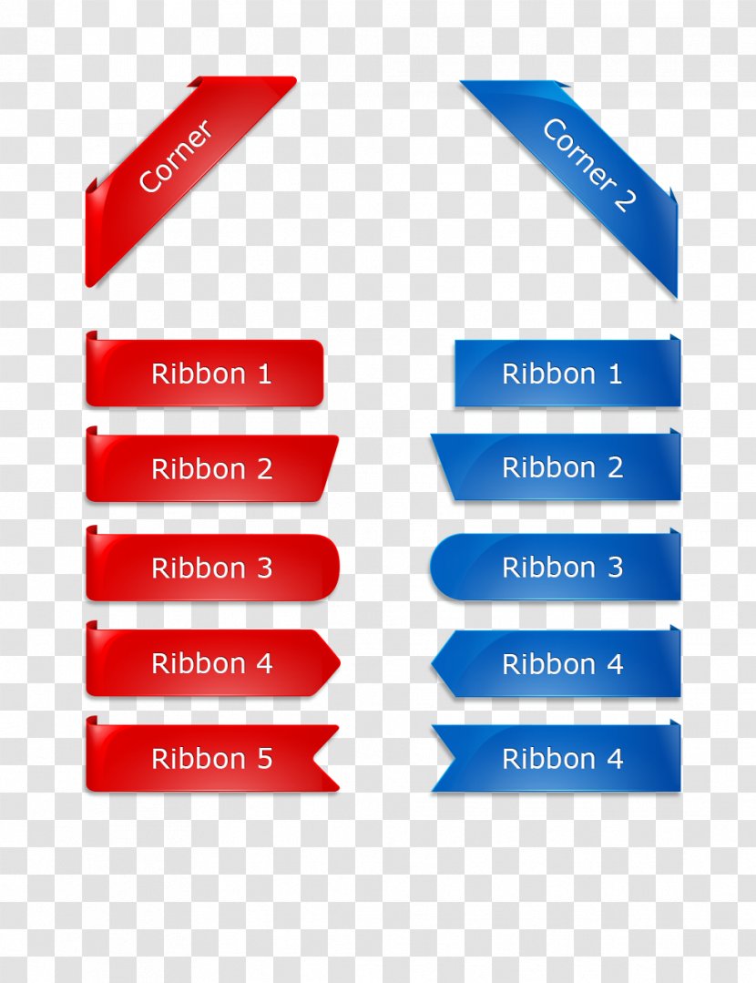 Ribbon Label - Text - Vector Column Transparent PNG