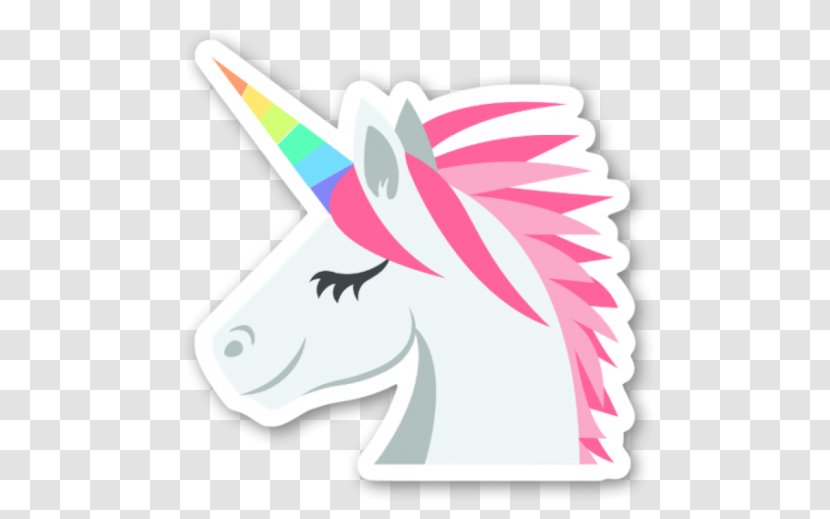 Emoji Domain Sticker Unicorn T-shirt - Pink Transparent PNG