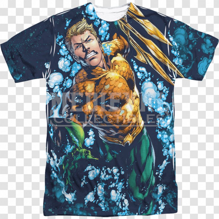 T-shirt Hoodie Sleeve Clothing - T Shirt - Aquaman Trident Transparent PNG