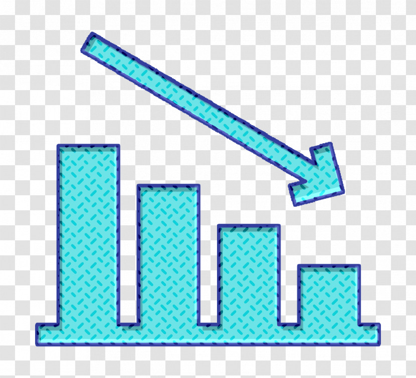 Decreasing Icon Down Icon Business Icon Transparent PNG