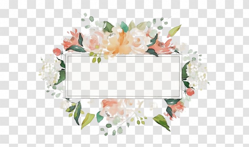 Picture Frame - Paint - Rectangle Floral Design Transparent PNG