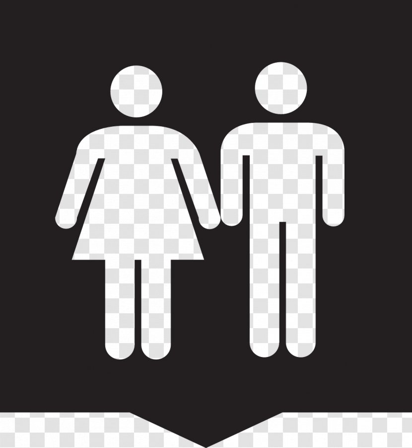 Sign Bathroom Shower Safety Unisex Public Toilet - Black And White Transparent PNG