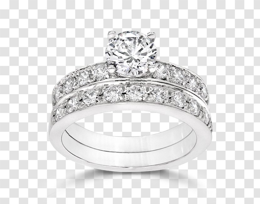 Princess Cut Engagement Ring Diamond - Wedding Set Transparent PNG