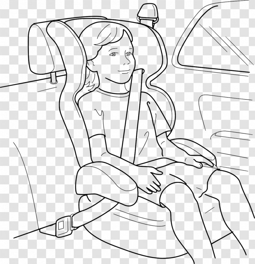 Coloring Book Child Baby & Toddler Car Seats Drawing - Silhouette Transparent PNG