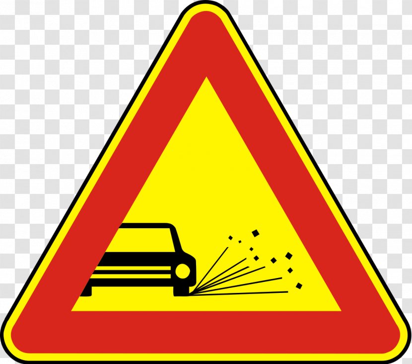 Traffic Sign Loose Chippings Vehicle Transport - Information - Road Transparent PNG