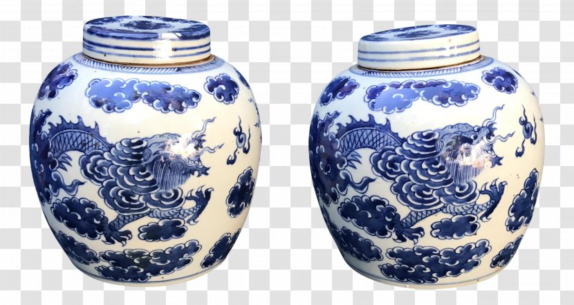 Blue And White Pottery Ceramic Vase Cobalt Porcelain - Artifact - The Transparent PNG