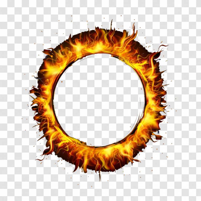 Circle Fire Flame - Vecteur - Ring Of Transparent PNG