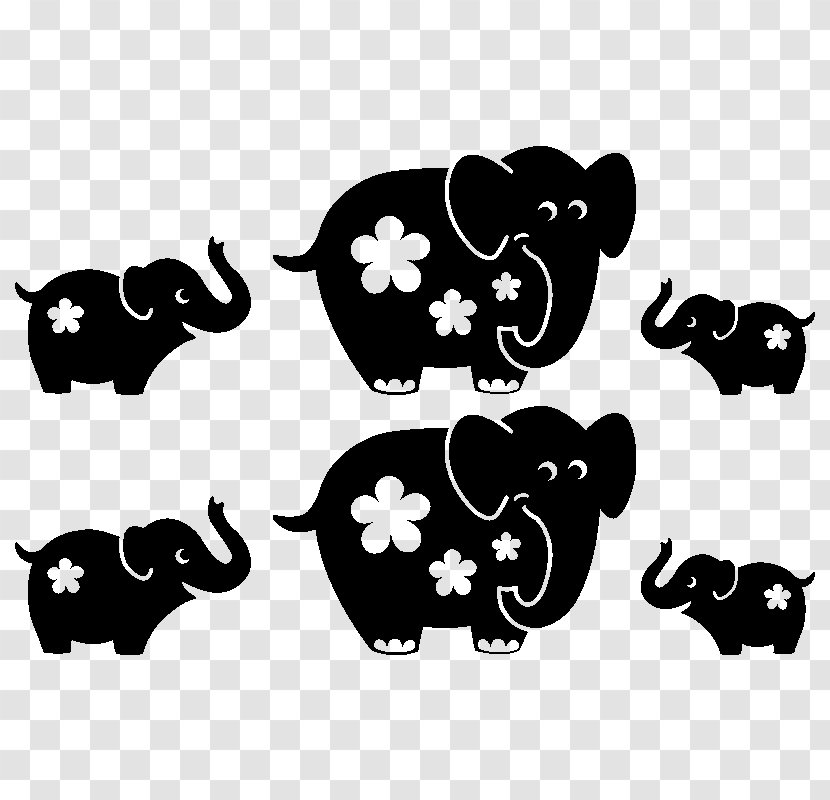 Carnivora White Logo Clip Art - Elephant Family Transparent PNG