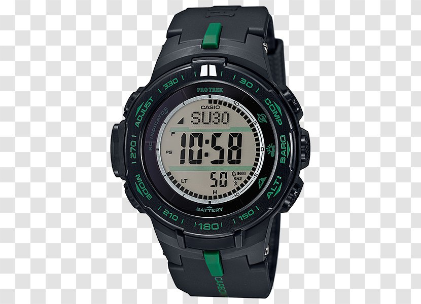 Pro Trek Casio Watch Amazon.com Tough Solar - Quartz Clock Transparent PNG