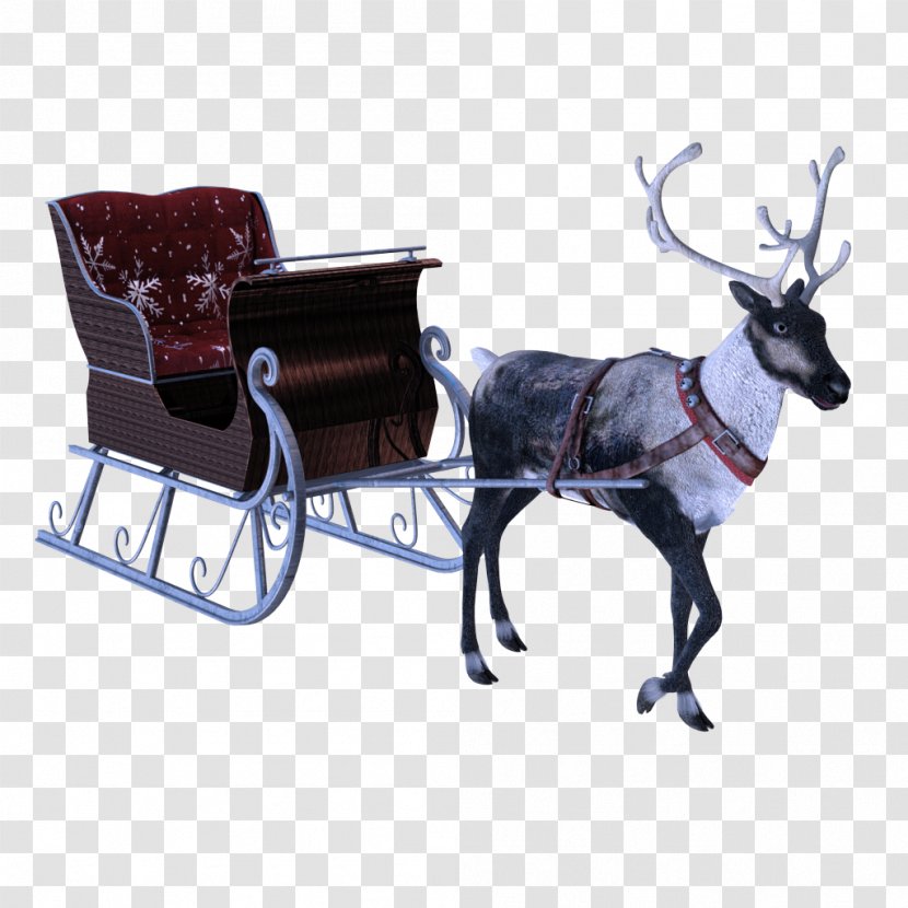Reindeer - Elk - Wagon Cart Transparent PNG