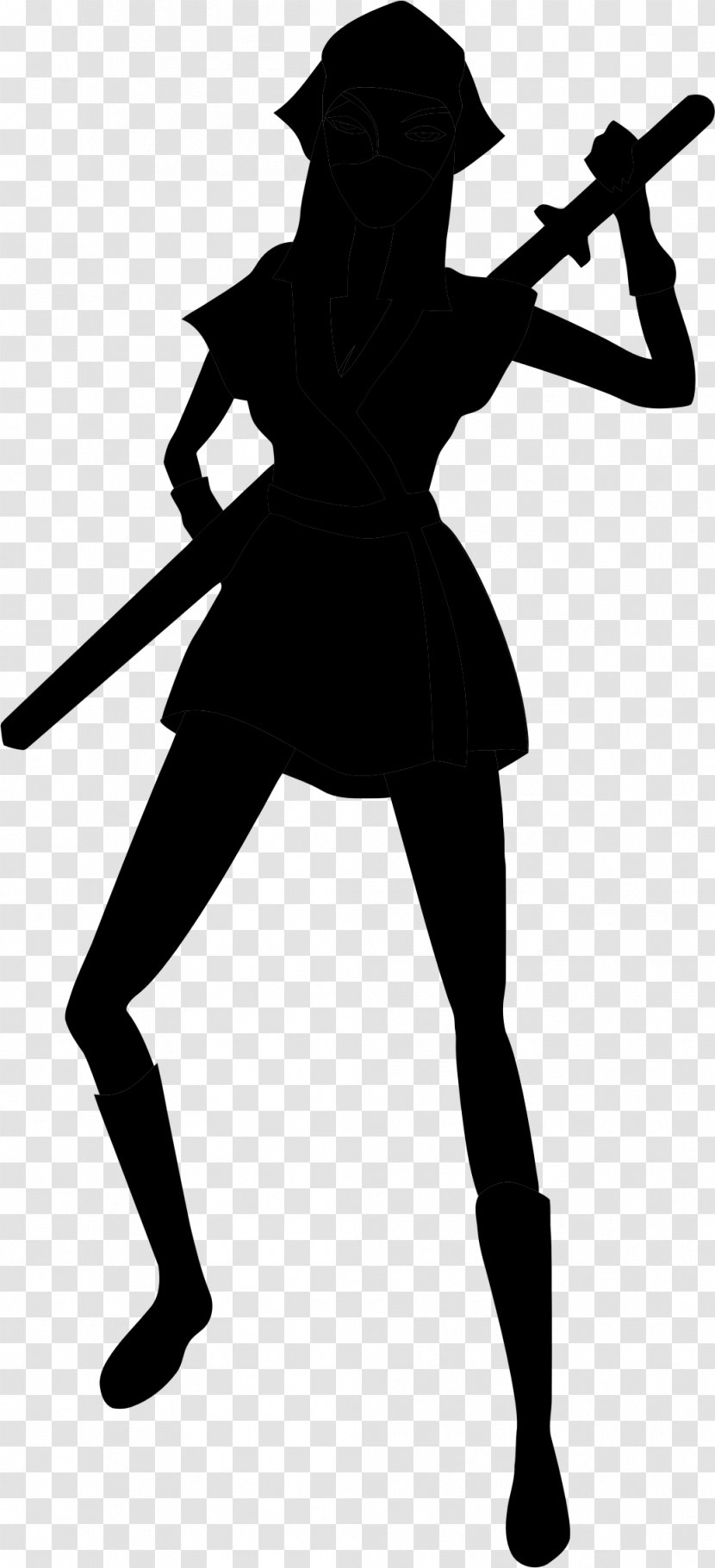 Clip Art Headgear Illustration Silhouette Costume - Little Black Dress - Standing Transparent PNG