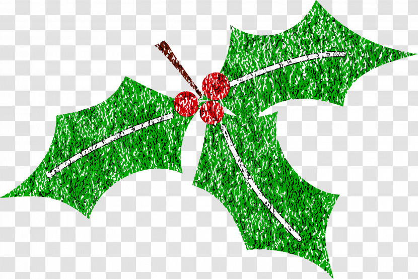 Holly Christmas Ornament Transparent PNG
