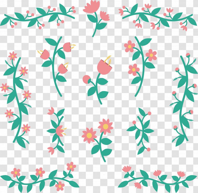 Gift Birthday Video Christmas Decoration - Flowering Plant - Romantic Pink Pattern Transparent PNG