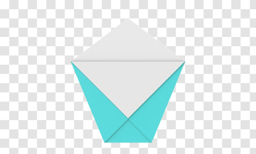 Paper Turquoise Teal Angle Origami - Triangle - Fresh Folding Box Template Transparent PNG