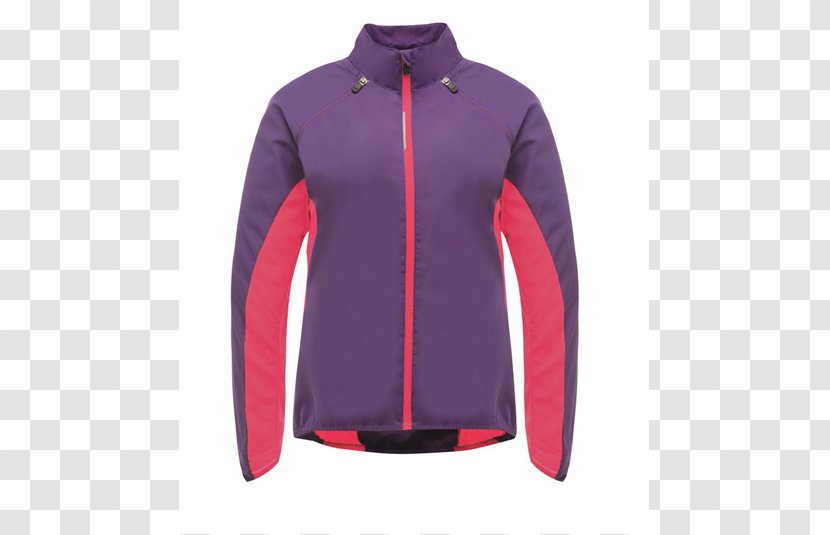 Shell Jacket Polar Fleece Sport Coat Sleeve - Pink Transparent PNG
