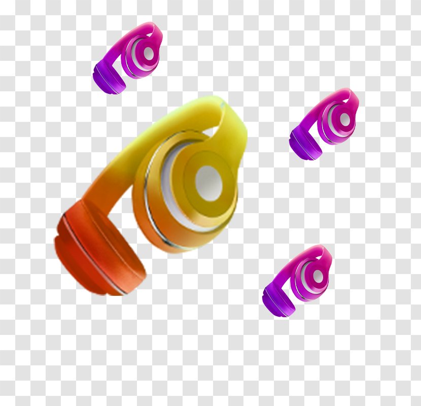 Headphones Purple - Body Jewelry - Orange Float Transparent PNG