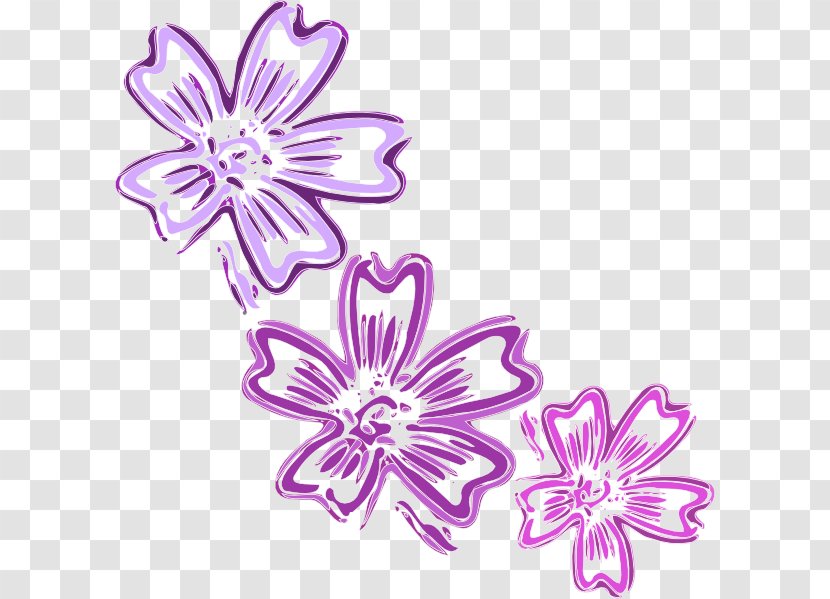Blue Flower Floral Design Clip Art Transparent PNG