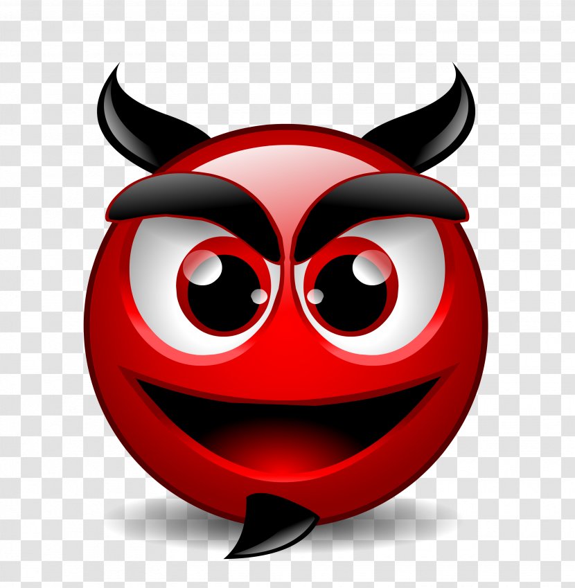 Smiley Emoticon Emoji Devil Animation - Red - Smile Transparent PNG