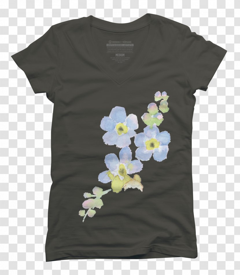 T-shirt Sleeve Flower - Tshirt - Forget Me Not Transparent PNG