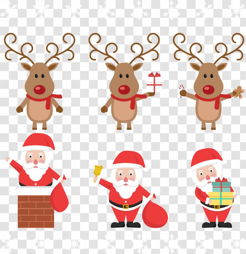 Rudolph Santa Clauss Reindeer Christmas - Illustration - Cartoon And Claus Transparent PNG