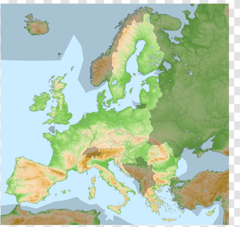 Europe Globe Topographic Map Topography - Mapa Polityczna - Topo Transparent PNG