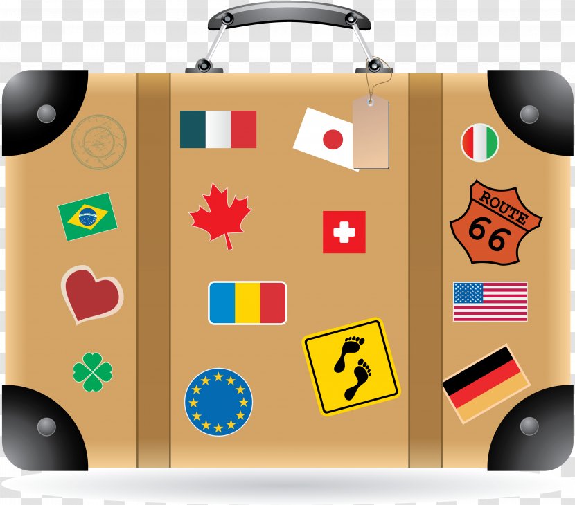 Suitcase Baggage Travel Clip Art - Royaltyfree - Suitcases Transparent PNG
