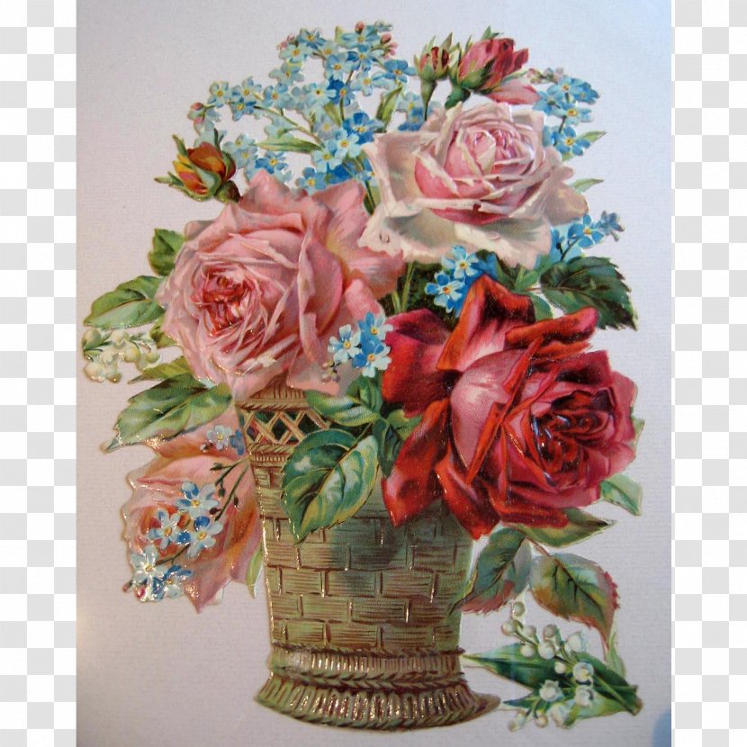 Garden Roses Cabbage Rose Floral Design Cut Flowers Still Life - Family - Vase Transparent PNG
