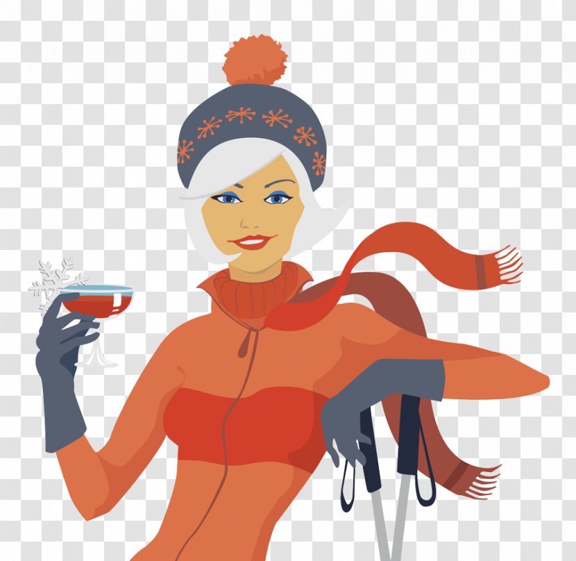 Après-ski Skiing Clip Art Cocktail - Cartoon Transparent PNG