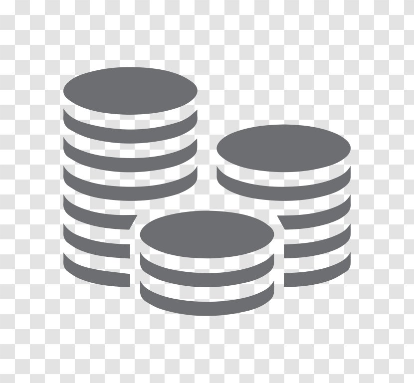 Gold Coin Money - Black And White Transparent PNG