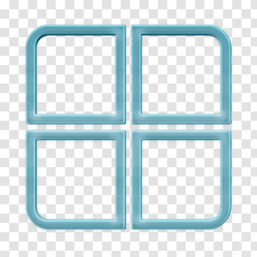 Dashboard Icon Grid Menu - Rectangle Turquoise Transparent PNG