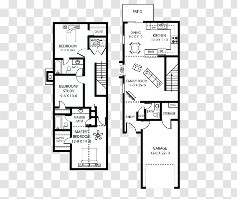 Floor Plan Wyncroft Hill Apartments Furniture 2D Geometric Model - Schematic - Chill Transparent PNG