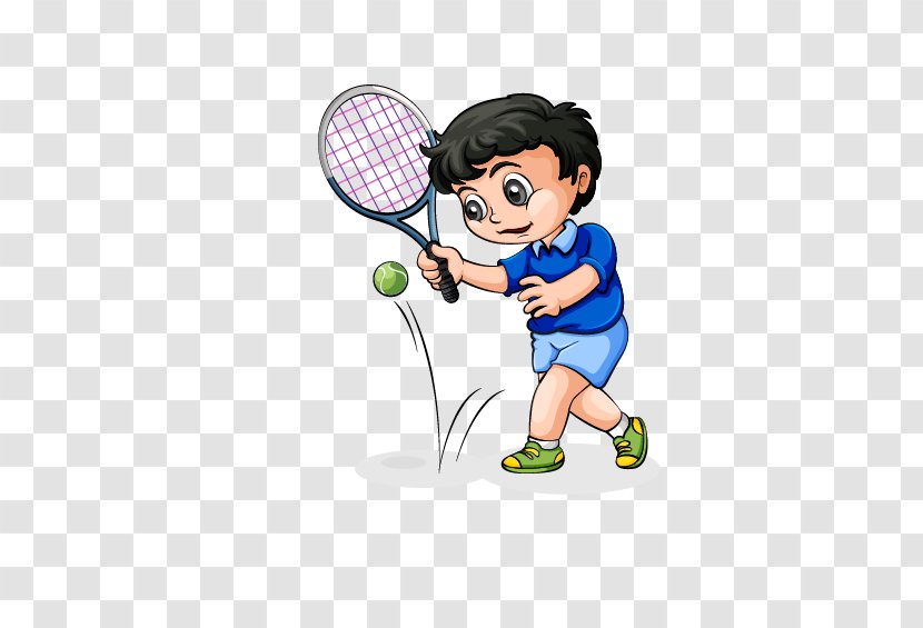 Tennis Cartoon Clip Art - Racket Accessory - Beach Ball Boys Transparent PNG