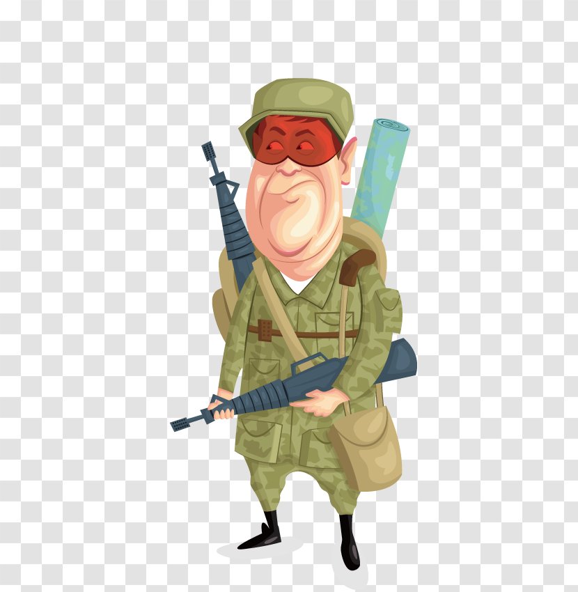 Cartoon Soldier - Royaltyfree - Army Character Transparent PNG